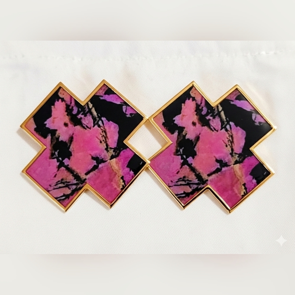 Vivienne Westwood Gold Tone Large X Earrings